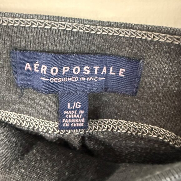 Aeropostale Womens Dark Gray Flared Drawstring Yoga Pants Size L - Picture 3 of 11